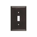 Cooper Wiring Arrow Hart Wallplate, 4.87 in L, 3.12 in W, 1 -Gang, Thermoset, Brown 2034B-BOX